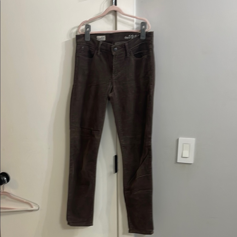 GAP Brown Skinny Jeans with Corduroy Texture